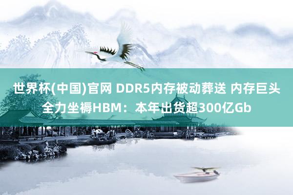 世界杯(中国)官网 DDR5内存被动葬送 内存巨头全力坐褥HBM：本年出货超300亿Gb
