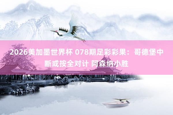 2026美加墨世界杯 078期足彩彩果：哥德堡中断或按全对计 阿森纳小胜