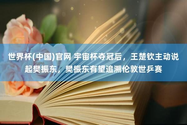 世界杯(中国)官网 宇宙杯夺冠后，王楚钦主动说起樊振东，樊振东有望追溯伦敦世乒赛