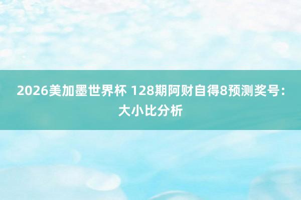 2026美加墨世界杯 128期阿财自得8预测奖号：大小比分析