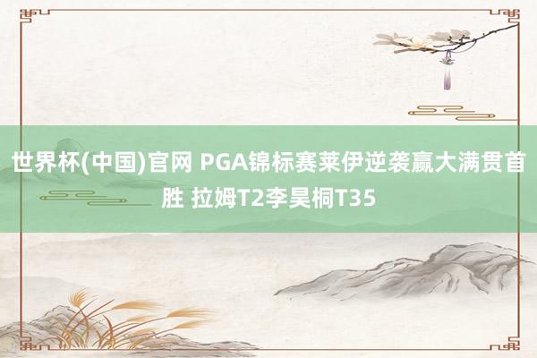 世界杯(中国)官网 PGA锦标赛莱伊逆袭赢大满贯首胜 拉姆T2李昊桐T35