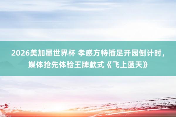2026美加墨世界杯 孝感方特插足开园倒计时，媒体抢先体验王牌款式《飞上蓝天》