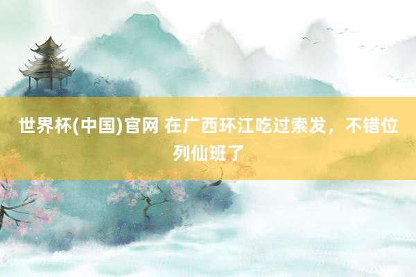 世界杯(中国)官网 在广西环江吃过索发，不错位列仙班了