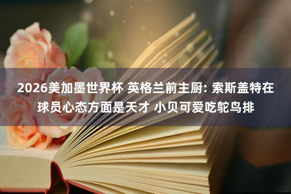 2026美加墨世界杯 英格兰前主厨: 索斯盖特在球员心态方面是天才 小贝可爱吃鸵鸟排