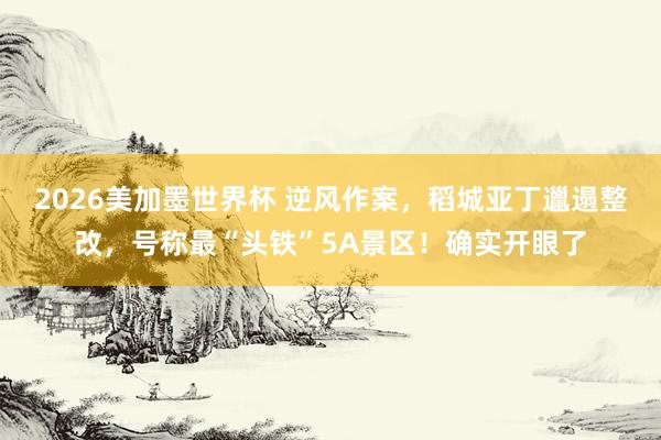 2026美加墨世界杯 逆风作案，稻城亚丁邋遢整改，号称最“头铁”5A景区！确实开眼了