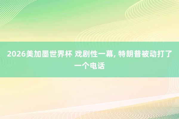 2026美加墨世界杯 戏剧性一幕， 特朗普被动打了一个电话
