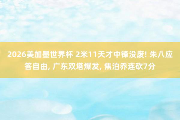 2026美加墨世界杯 2米11天才中锋没废! 朱八应答自由,