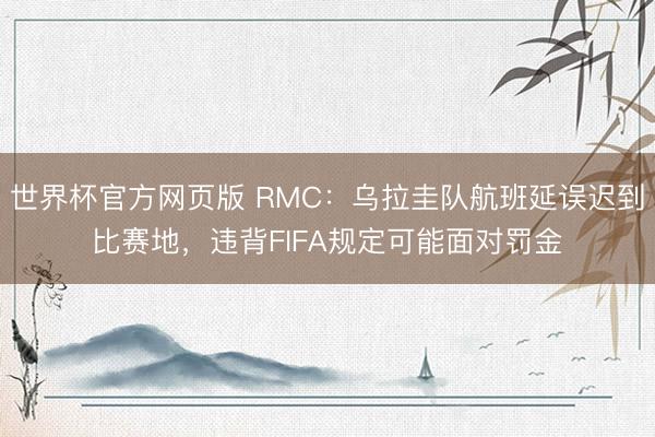 世界杯官方网页版 RMC:乌拉圭队航班延误迟到比赛地,违背FIFA规定可能面对罚金