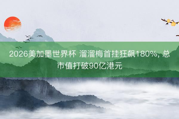 2026美加墨世界杯 溜溜梅首挂狂飙180%， 总市值打破90亿港元