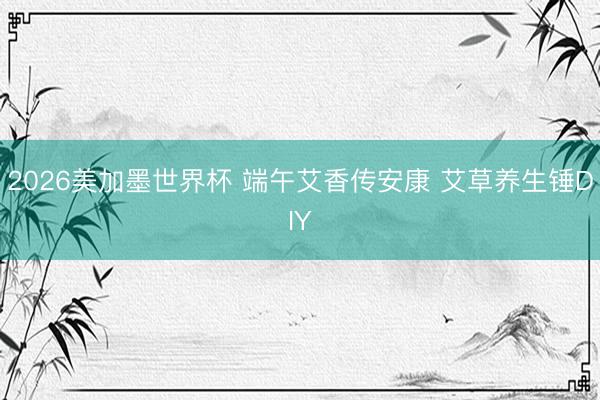 2026美加墨世界杯 端午艾香传安康 艾草养生锤DIY