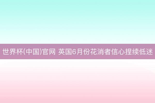 世界杯(中国)官网 英国6月份花消者信心捏续低迷